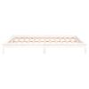 vidaXL LED Bed Frame without Mattress White 160x200 cm Solid Wood