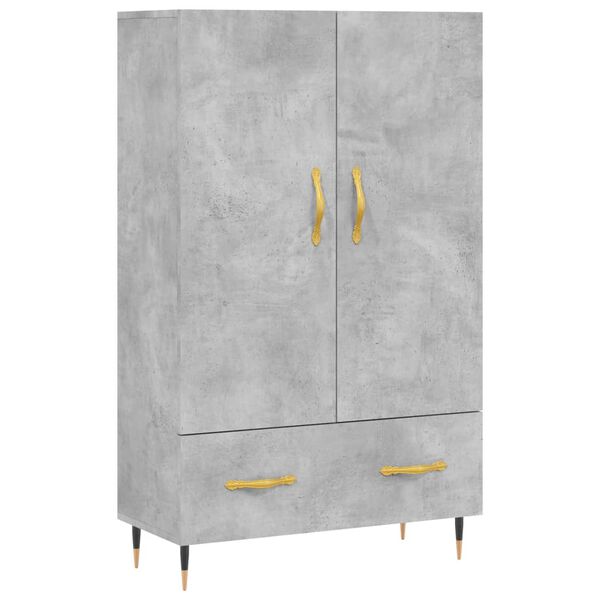 vidaXL Highboard Concrete Grey 69.5x31x115 cm Engineered Wood