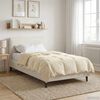 vidaXL Summer Duvet Quilted Cream 155 x 220 cm Microfiber