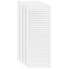 vidaXL Cabinet Doors Louvred Design 4 pcs White 99.3x39.4 cm