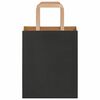 vidaXL Paper Bags 250 pcs with Handles Black 18x8x22 cm