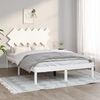 vidaXL Bed Frame without Mattress White 120x190 cm Small Double Solid Wood