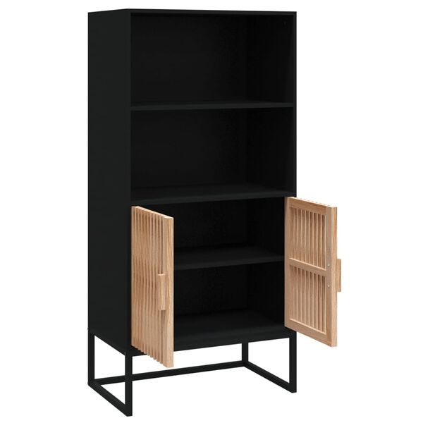 vidaXL Highboard Black 60x35x125 cm Engineered Wood