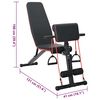 vidaXL Weight Bench Manual Black 132 x 54 x 100 cm Steel