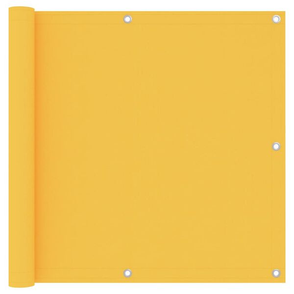 vidaXL Balcony Screen Yellow 90x500 cm Oxford Fabric