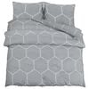 vidaXL Duvet Cover Set Grey 240x220 cm Cotton