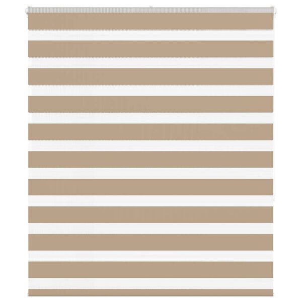 vidaXL Zebra Blind Sand Brown 120x150 cm Fabric Width 115.9 cm Polyester