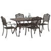vidaXL Garden Dining Set 5 pcs Bronze Aluminium