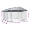 vidaXL Outdoor Dog Kennel with Roof 382x382x225 cm