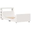 vidaXL Bed Frame without Mattress White 100x200 cm Solid Wood Pine