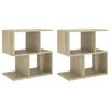 vidaXL Bedside Cabinets 2 pcs Sonoma Oak 50x30x51,5 cm Engineered Wood