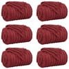 vidaXL Throw Blankets 6 pcs Bordeaux Red 200 x 150 cm Fleece