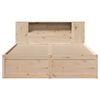 vidaXL Bed Frame without Mattress 150x200 cm King Size Solid Wood Pine