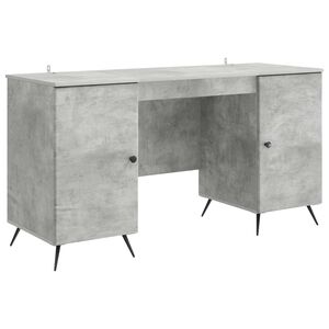 vidaXL Desk Concrete Grey 142.5 x 50 x 75 cm Engineered Wood