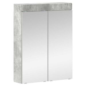 vidaXL Bathroom Mirror Cabinet TULUM Concrete Grey 60 x 16.5 x 78 cm