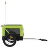 vidaXL Pet Bike Trailer Green and Black Oxford Fabric and Iron
