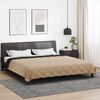vidaXL Summer Duvet Black and Taupe 240 x 200 cm Microfiber