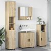 vidaXL Bathroom Furniture Set 4 pcs Sonoma Oak Engineered wood & Metal