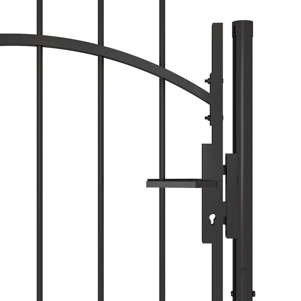 vidaXL Garden Gate Woerden Steel 1x1.7 m Black