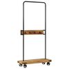 vidaXL Clothes Rack with Wheels 90x35x190 cm Solid Wood Mango and Iron