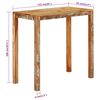 vidaXL Bar Table 112x55x108 cm Solid Wood Reclaimed