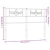 vidaXL Metal Replace Headboard Black 120 cm