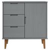 vidaXL Sideboard MOLDE Grey 76,5x40x80 cm Solid Wood Pine