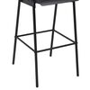vidaXL Bar Chairs 2 pcs Black Solid Plywood Steel