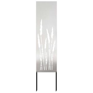 vidaXL Garden Privacy Screen Silver 32 x 140 cm Stainless steel