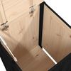vidaXL Laundry Box Black 44x44x76 cm Solid Wood Pine