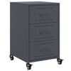 vidaXL Bedside Cabinet Anthracite 36x39x59 cm Steel