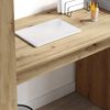 vidaXL Desk with Shelf Artisan Oak 113 x 54 x 120 cm Engineered Wood