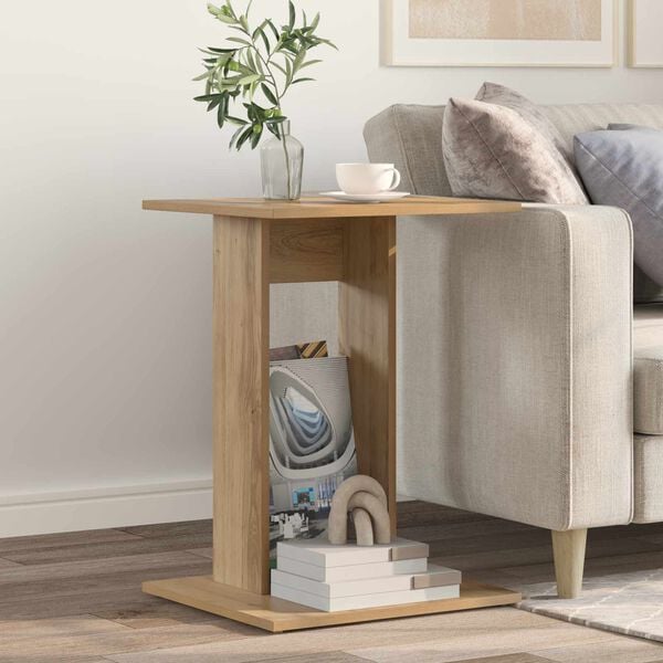 vidaXL Side Table Artisan Oak 45 x 40 x 62.5 cm Engineered Wood