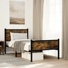 vidaXL Metal Bed Frame without Mattress Smoked Oak 75x190 cm Small Single