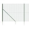 vidaXL Wire Mesh Fence with Spike Anchors Green 2.2x10 m