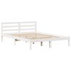 vidaXL Bed Frame without Mattress White 150x200 cm King Size Solid Wood Pine
