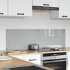 vidaXL Kitchen Backsplash 2 pcs Light Grey 70 x 40 cm Tempered Glass