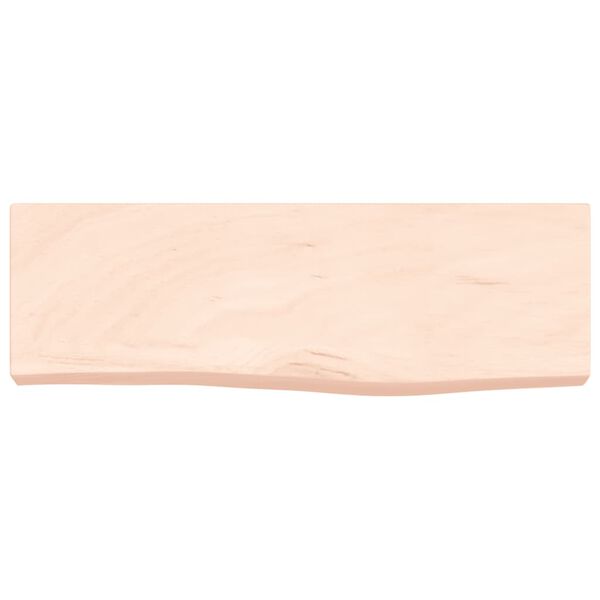 vidaXL Wall Shelf 60x20x6 cm Untreated Solid Wood Oak