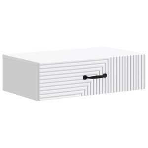 vidaXL Wall-Mounted Side Table White 59 x 34.5 x 17 cm Engineered Wood