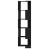vidaXL Corner Bookcase Black oak 50 x 50 x 179 cm Engineered wood