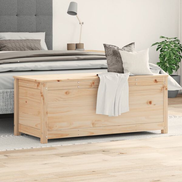 vidaXL Storage Box 110x50x45.5 cm Solid Wood Pine