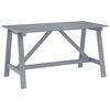 vidaXL Garden Dining Table Grey 140x70x73.5 cm Solid Acacia Wood