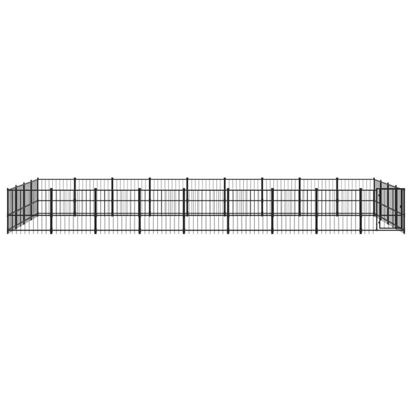 vidaXL Outdoor Dog Kennel Steel 33.87 m&sup2;