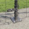 vidaXL Fence with Posts Grey 1 x 10 m Steel