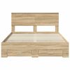 vidaXL Bed Frame with Drawer Sonoma Oak 135 x 190 cm Engineered Wood