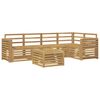 vidaXL Outdoor Sofa Set 6 pcs White Solid Acacia Wood