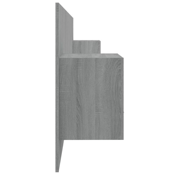 vidaXL Bed Headboard with Cabinets Grey Sonoma Engineered Wood