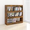 vidaXL Book Cabinet/Room Divider Smoked Oak 100x30x103 cm