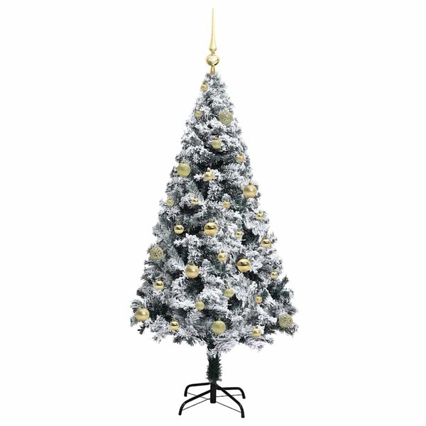 vidaXL Artificial Christmas Tree with 150 LEDs with Stand Green 150 cm