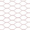 vidaXL Chicken Wire Fence Steel with PVC Coating 25x1 m Red